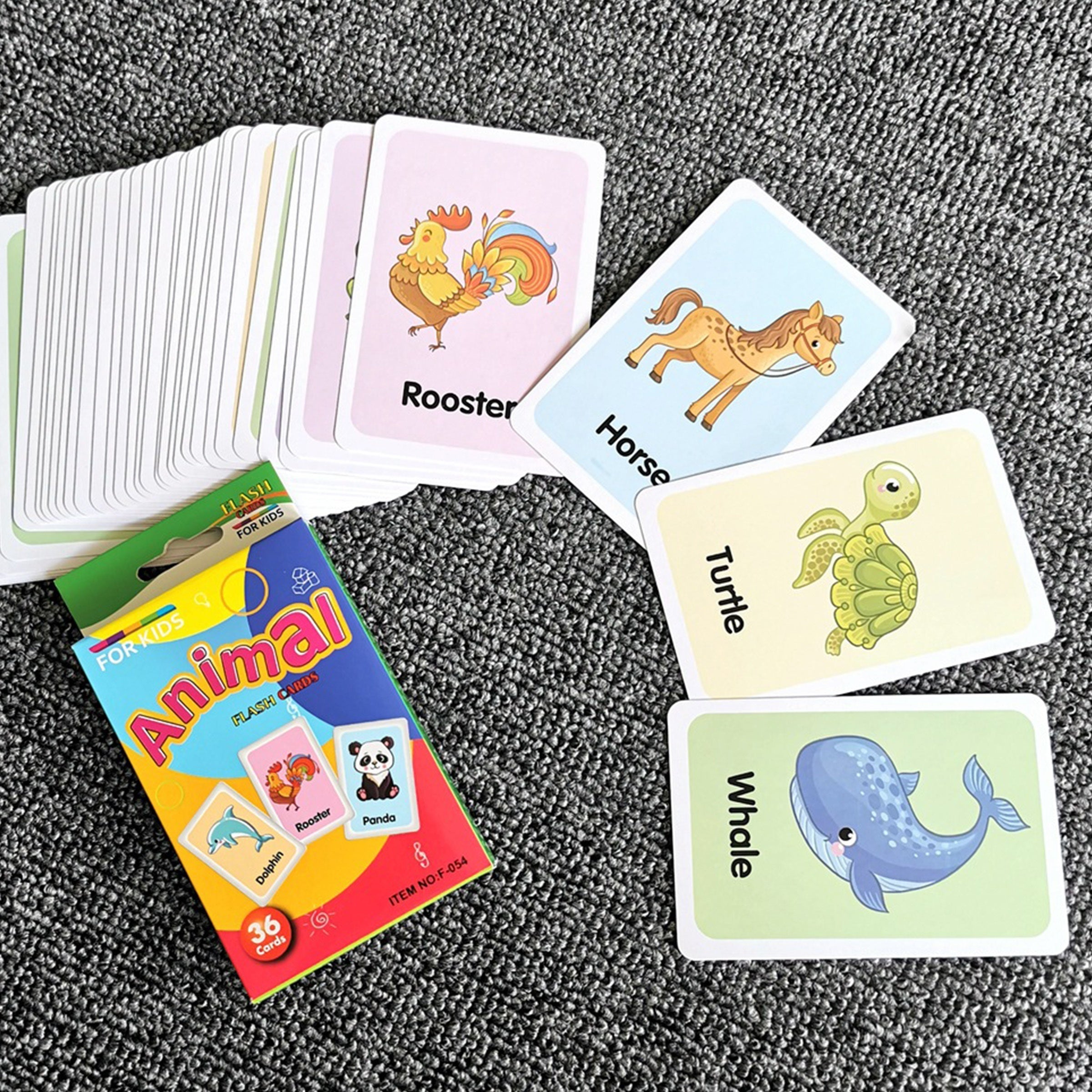 Colorful Word Recognition Flash Cards for Kids