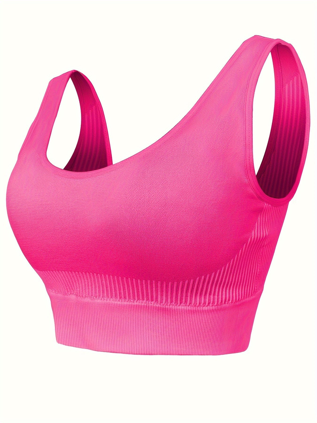 Women's Striped Sports Bra Full Coverage Workout Bra
