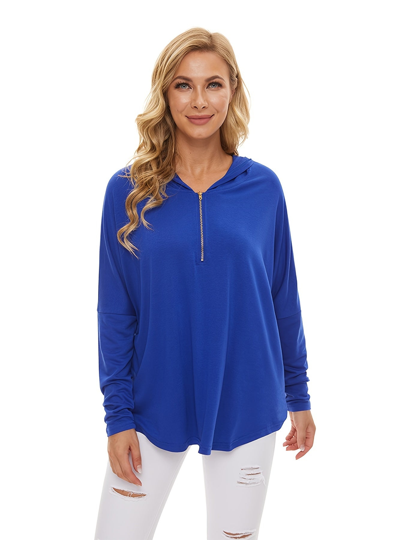 Solid Long Sleeve Hoodie Casual Every Sweatshirt For Spring & Fall