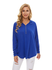 Solid Long Sleeve Hoodie Casual Every Sweatshirt For Spring & Fall