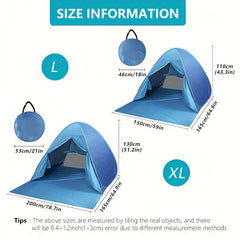 Portable Quick Opening Sunshade Rainproof Tent For 3-4 People