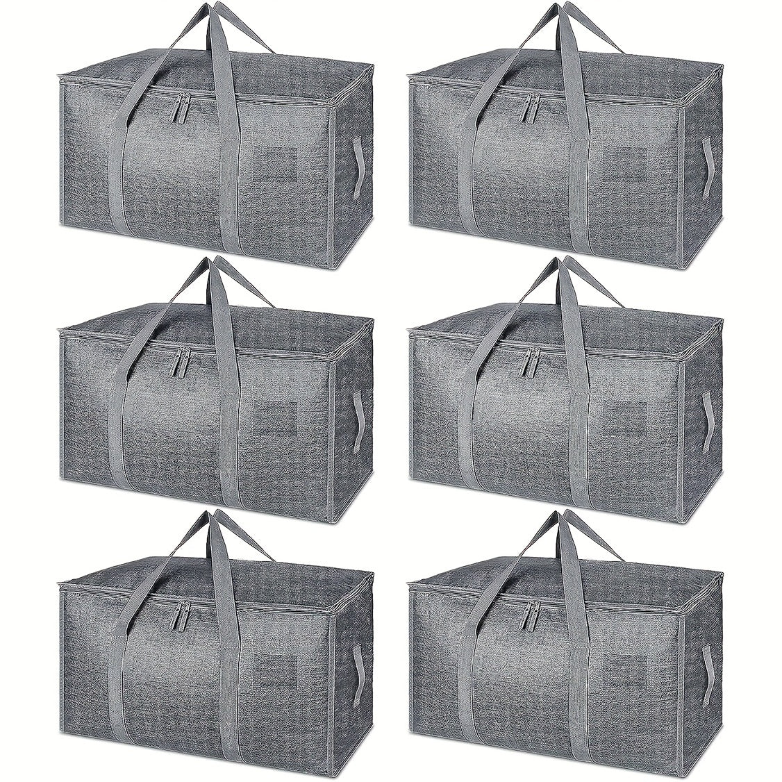 6pcs XL Capacity Storage Bags w/ Zippers & Handles Heavy Duty Storage Bag