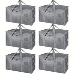 6pcs XL Capacity Storage Bags w/ Zippers & Handles Heavy Duty Storage Bag