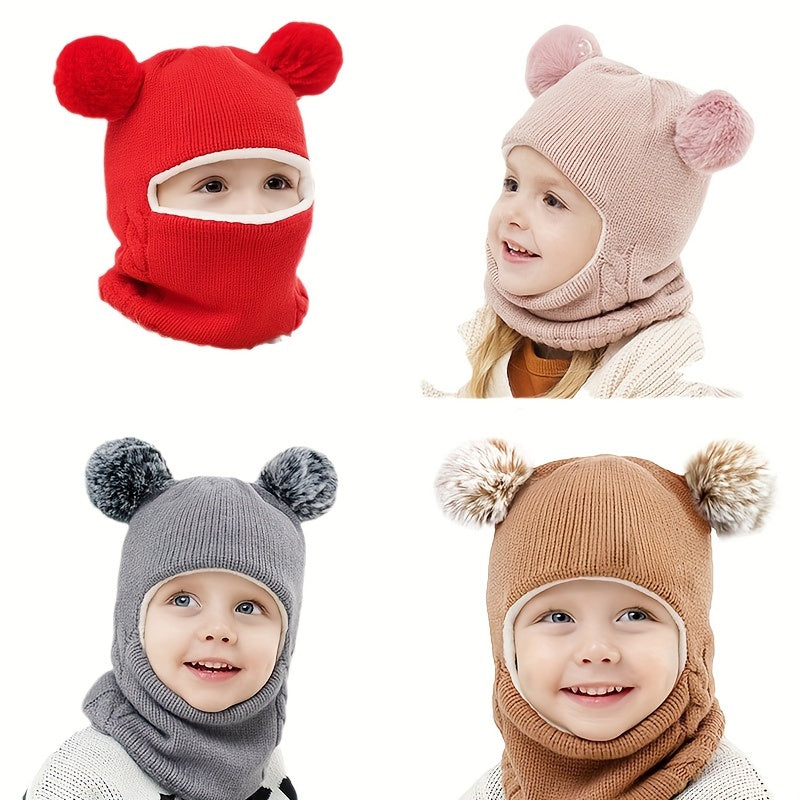 Children's 2 In 1 Hat & Scarf Winter Beanie