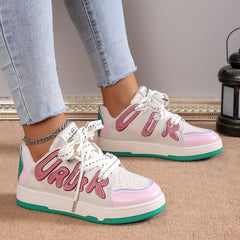 Women's Block Non-slip Skate Shoes Thick Bottom Sneakers