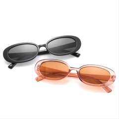 ENSARJOE Oval Sunglasses Vintage Candy Lens 100 UV Protection