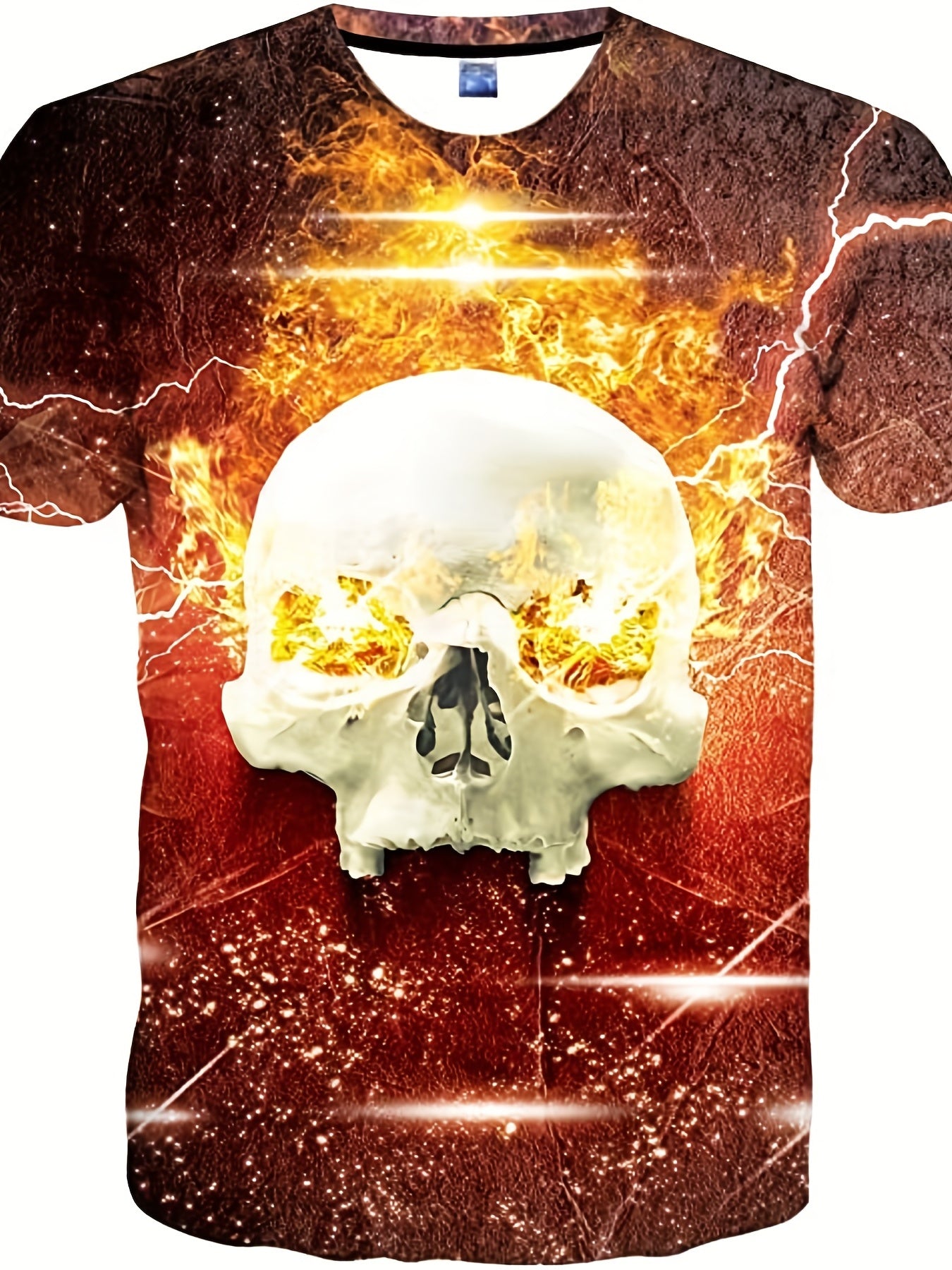 Men's Splatter Graphic T Shirt for Summer Outdoor Activities