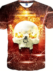 Men's Splatter Graphic T Shirt for Summer Outdoor Activities