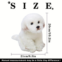 Maltese & Pomeranian Plush Dog Toy Set - Cute Stuffed Animal Figurines