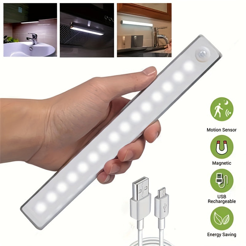 LED Motion Sensor Cabinet Light USB Rechargeable Kitchen Night Light