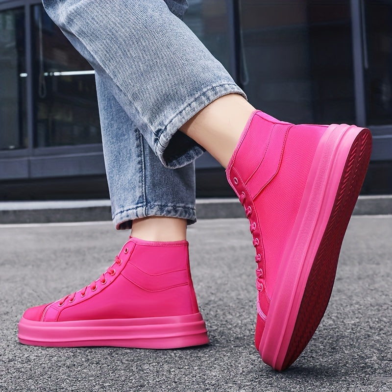 Men's High Top Canvas Shoes Comfy Non Slip Casual Flats