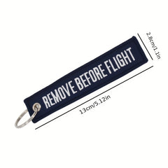 3pcs Embroidery Remove Before Flight Navy Key Fobs for Motorcycles Scooters Cars