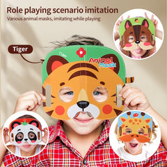 Animal Masks Picture Book Soft Fabric Educational Toy
