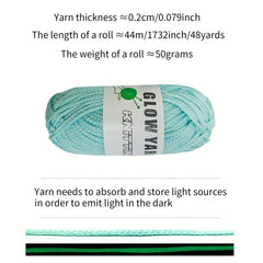 Luminous Braided Rope Polyester Yarn for Crocheting & Knitting