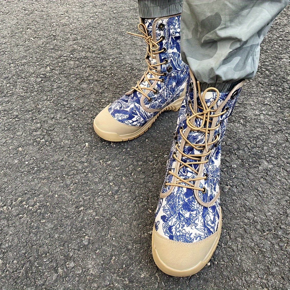 Men's Graffiti Style High Top Boots