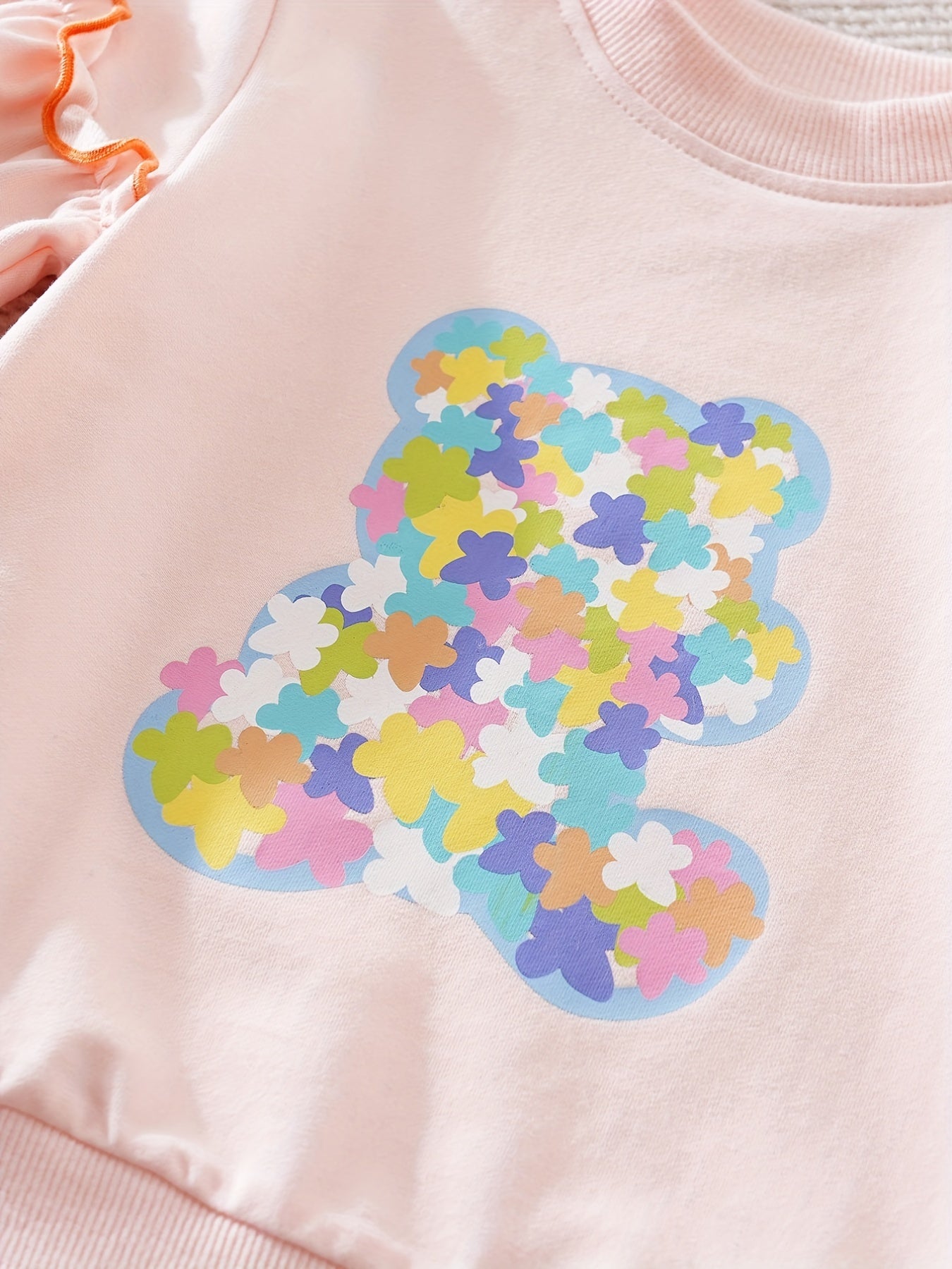 Cute Cartoon Bear Long Sleeve Sweatshirt for Girls