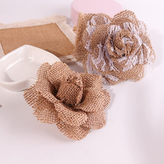 European American Sackcloth Flowers Christmas Wedding Party Shoe Hat Flower