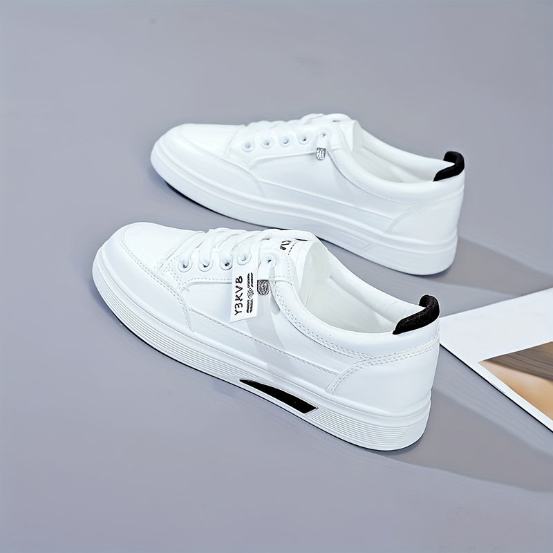 Women's Lace Up Low Board Shoes Lightweight Flats Sneakers