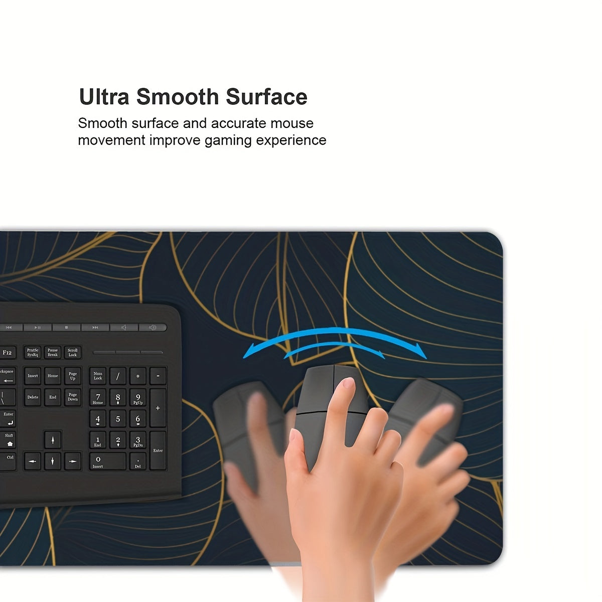 Large Gaming Mouse Pad With Rubber Base 35.4in X 15.7in