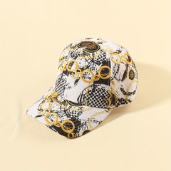 Vintage Chain Print Baseball Cap Hip Hop Lightweight Sun Hat Unisex