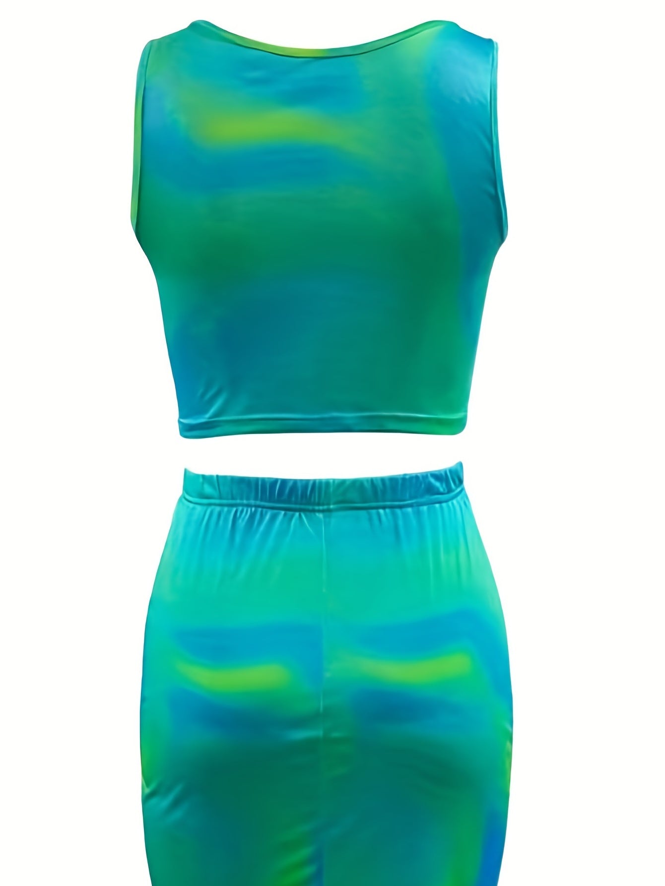 Tie Dye Tank Top & High Rise Skirt Set