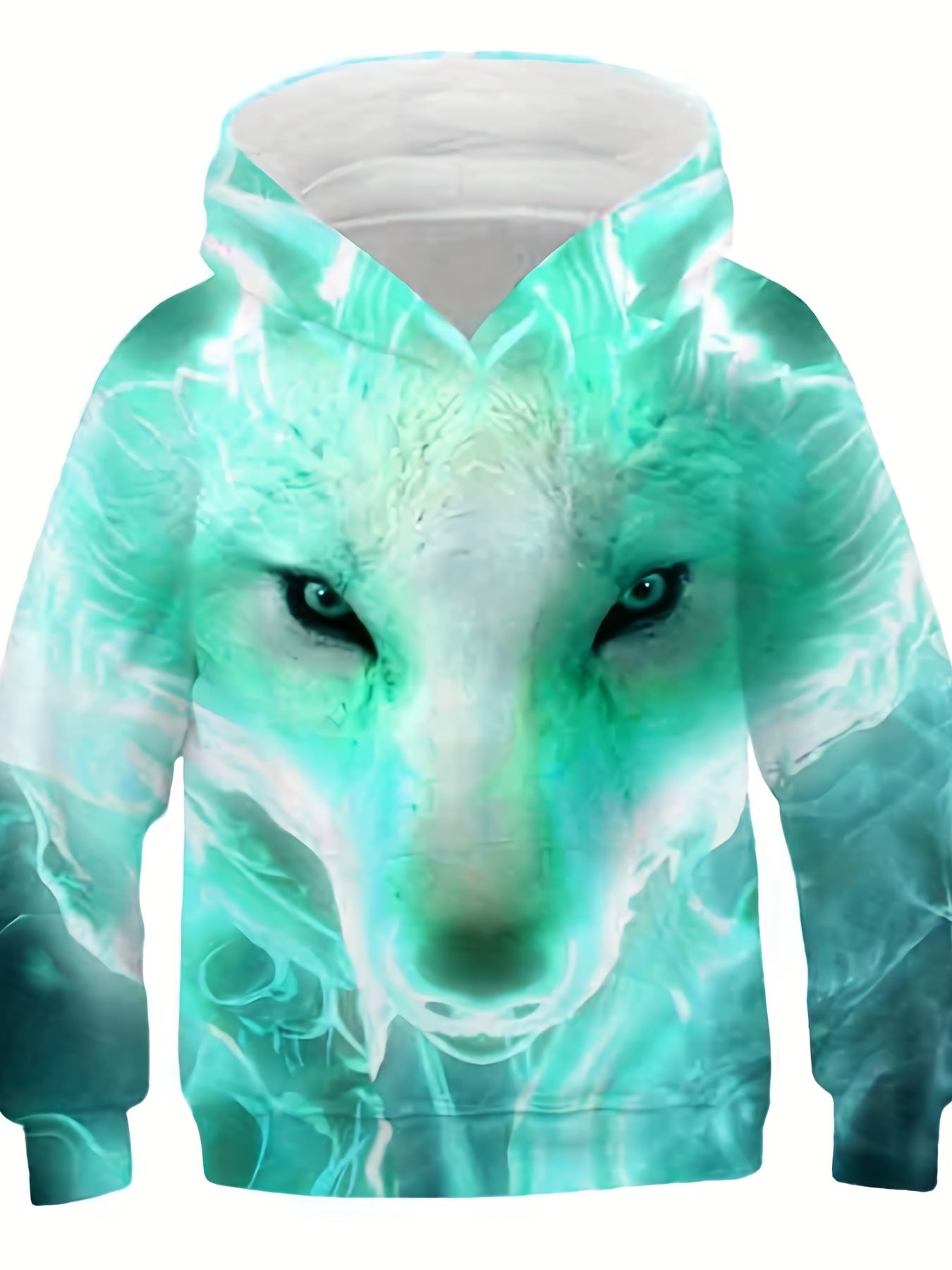 Wolf 3D Print Sweatshirt Kids Hoodie Autumn Spring Sports Pullover
