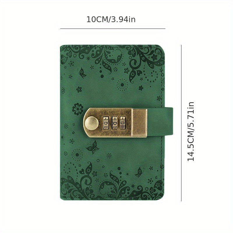 A7 Retro Notebook with Lock Pocket Notepad