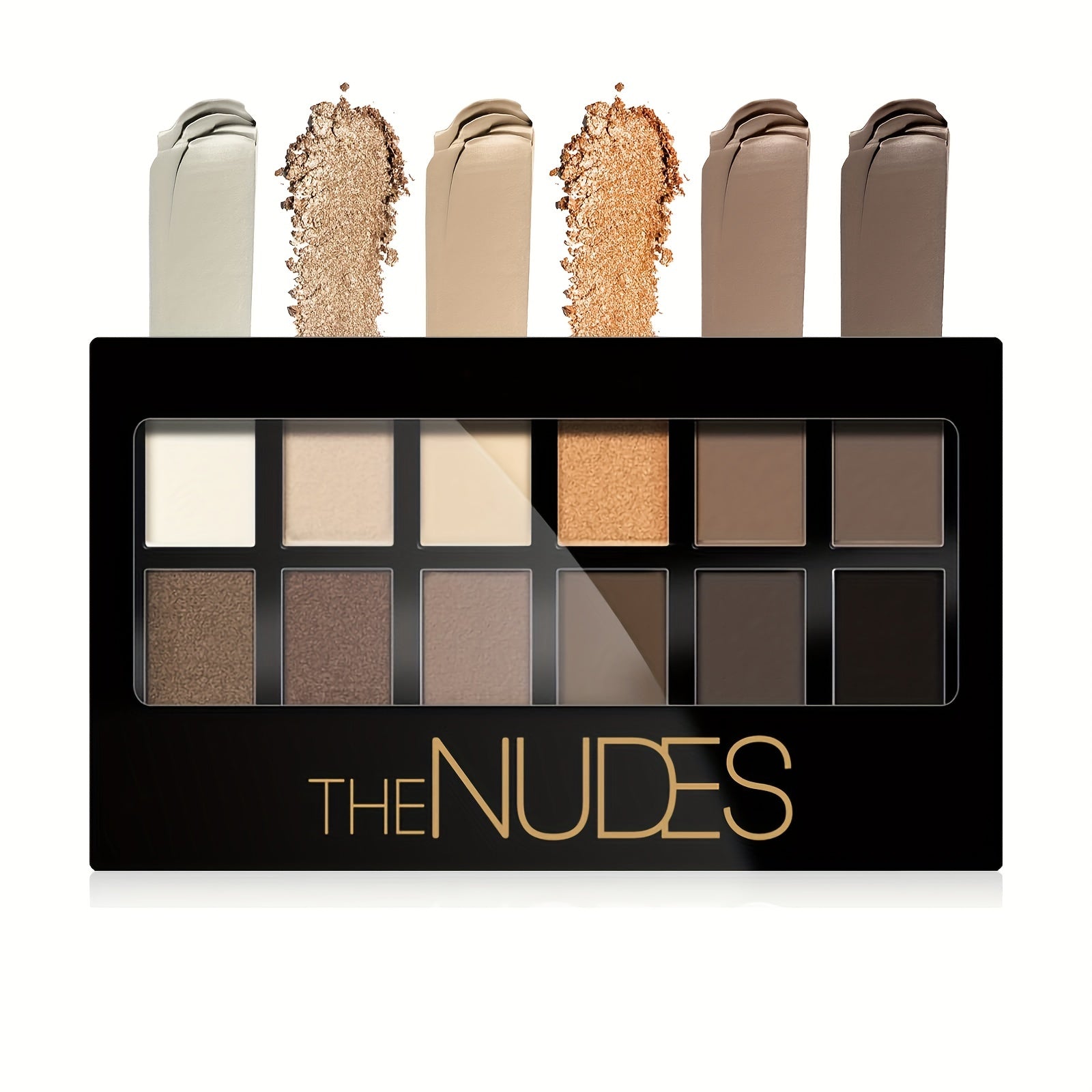 12 Colors Smokey Eyeshadow Palette Brown Dark Series Matte Pearly Finish