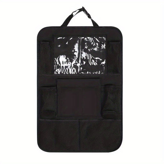 Car Seat Back Storage Bag with Tablet Holder and 8 Mesh Pockets