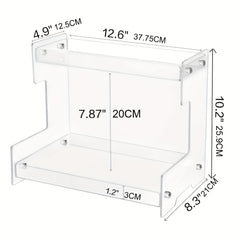 2 Tier Acrylic Bathroom Organizer Countertop Makeup Vanity Perfume Spice Rack