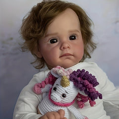 23 Inch Hair Transplant Reborn Doll Soft Silicone Washable Hairpin