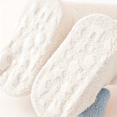 Baby Girl's Non Slip Calf Socks Animal Doll Plush Soft Socks