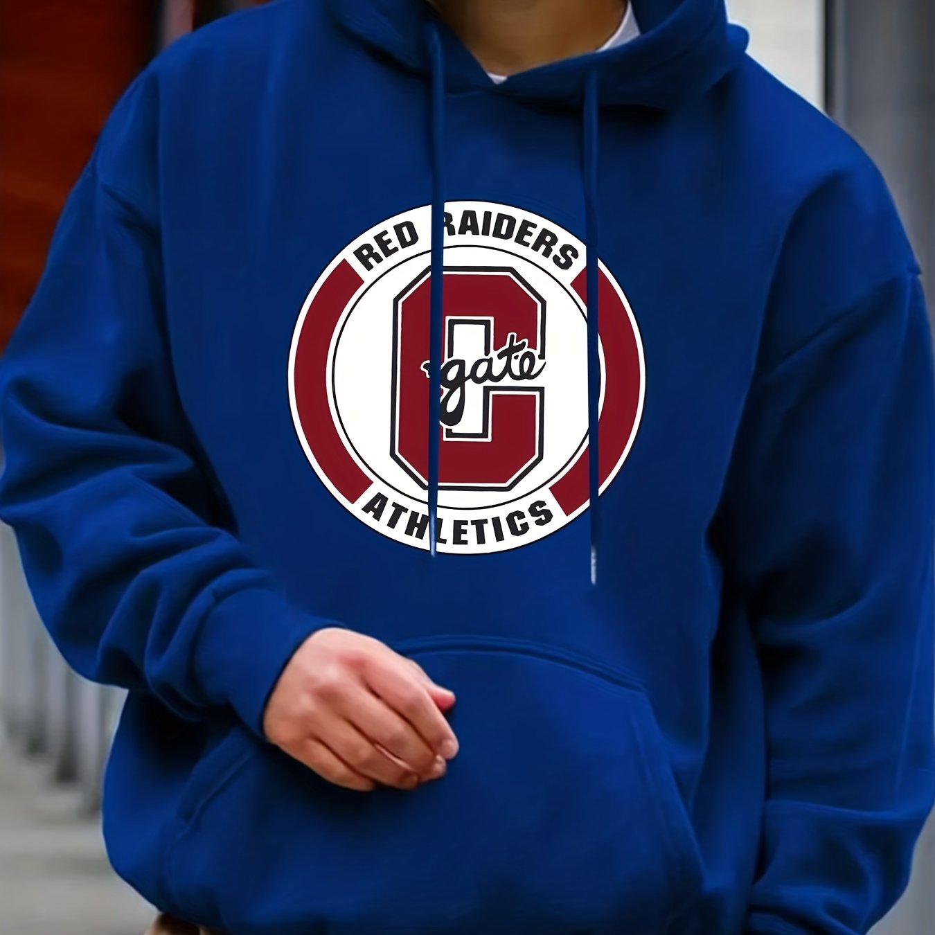 Retro Letter Pattern Print Hoodie For Men