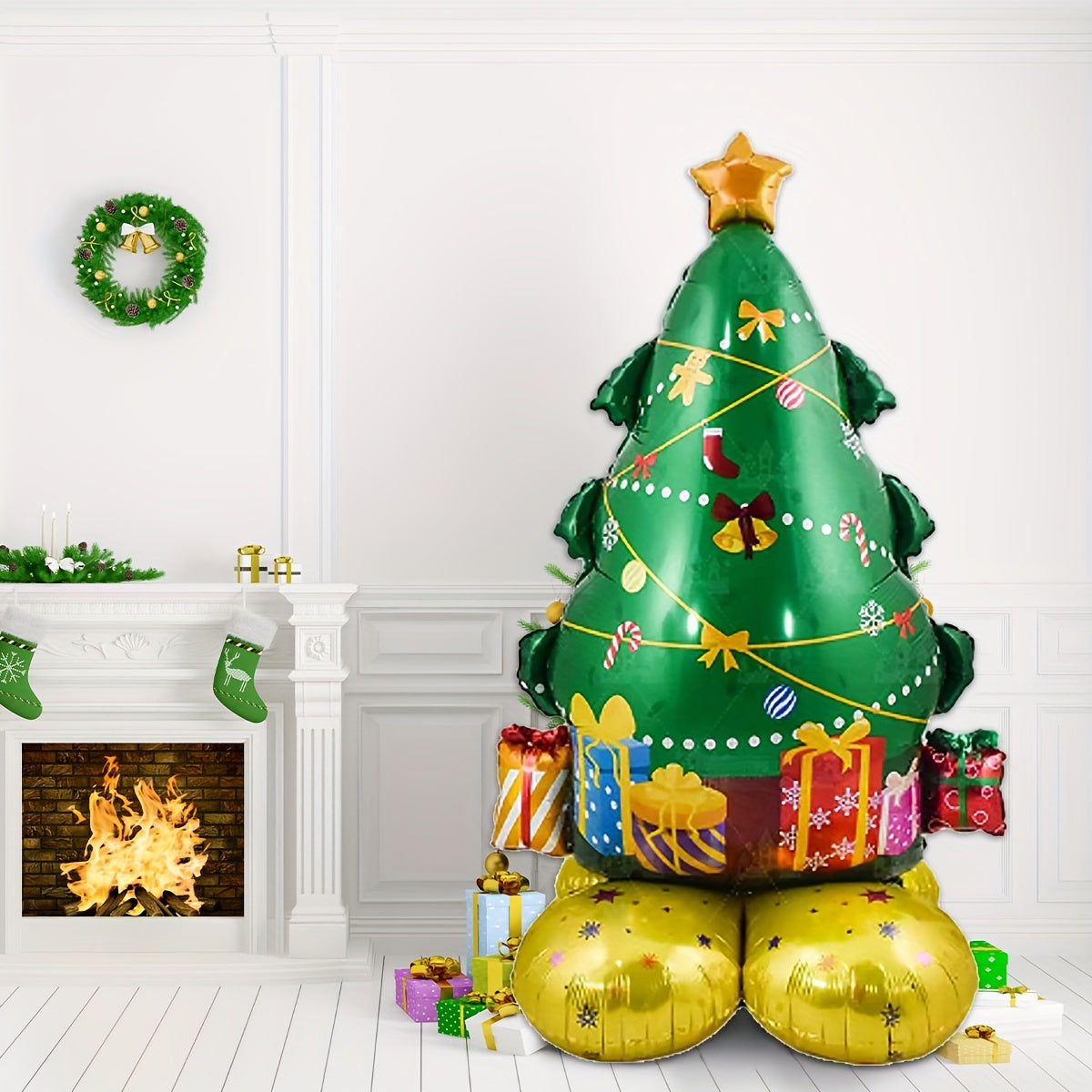 3D Standing Bell Tree Christmas Decoration Balloon
