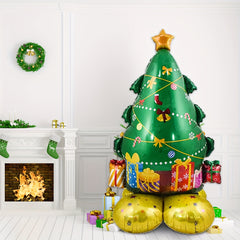 3D Standing Bell Tree Christmas Decoration Balloon