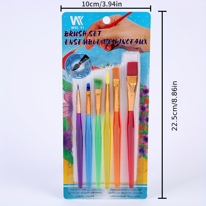 6pcs DIY Painting Nylon Hair Pens Set for Art Chalk Watercolor
