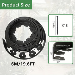 Flexible Plastic Lawn Edging 20 Feet