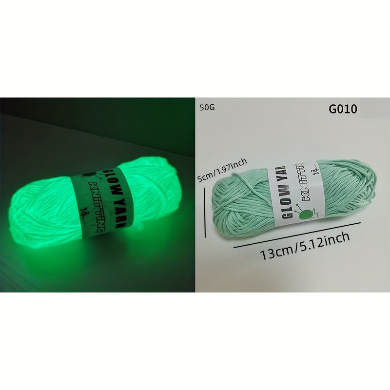 Glow In The Dark Luminous Chunky Yarn for Crocheting, Knitting 2mm