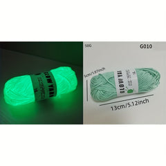 Glow In The Dark Luminous Chunky Yarn for Crocheting, Knitting 2mm