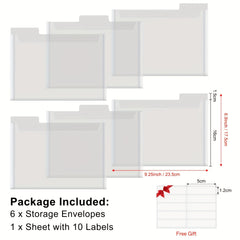 6 Strong Magnetic Sheets Mats Storage Bags Kit for Scrapbook Craft Supplies