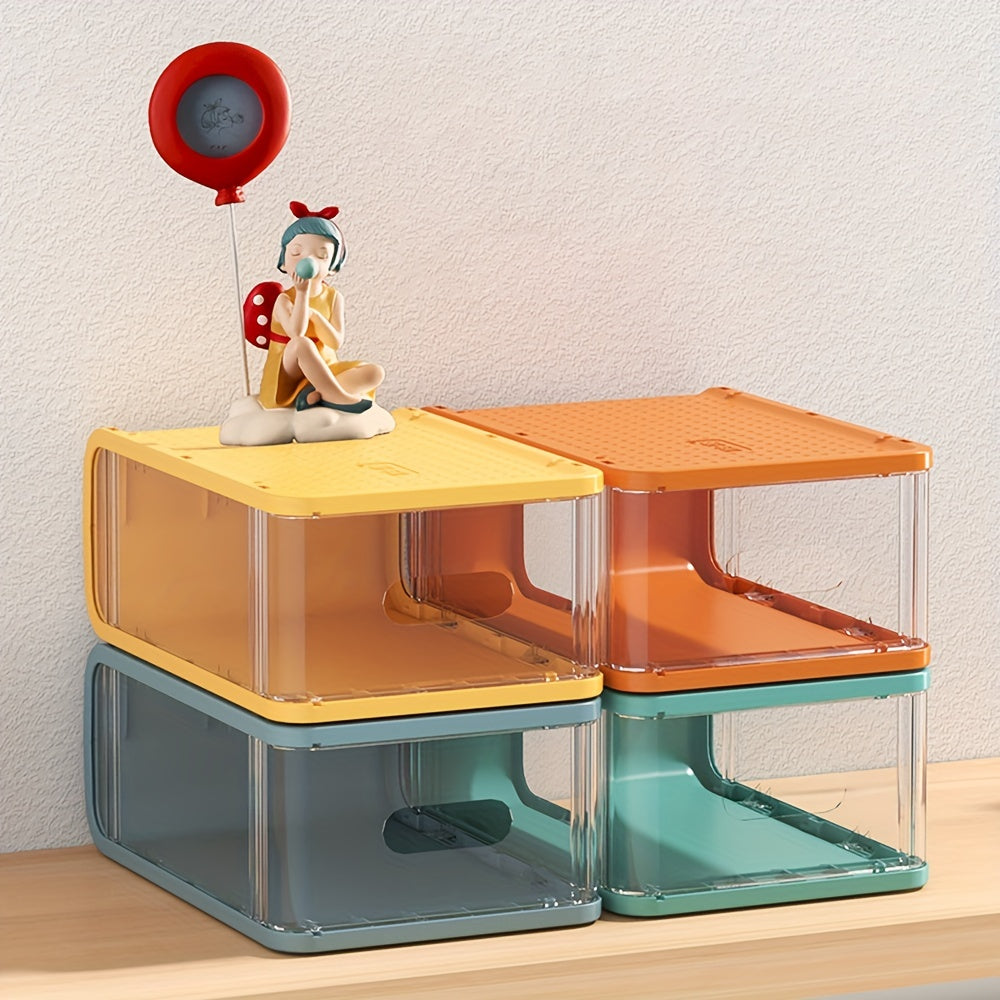 4pcs Candy Rustproof Shoe Box Stackable 21.5 32.5 13 Decorative Shoe Display