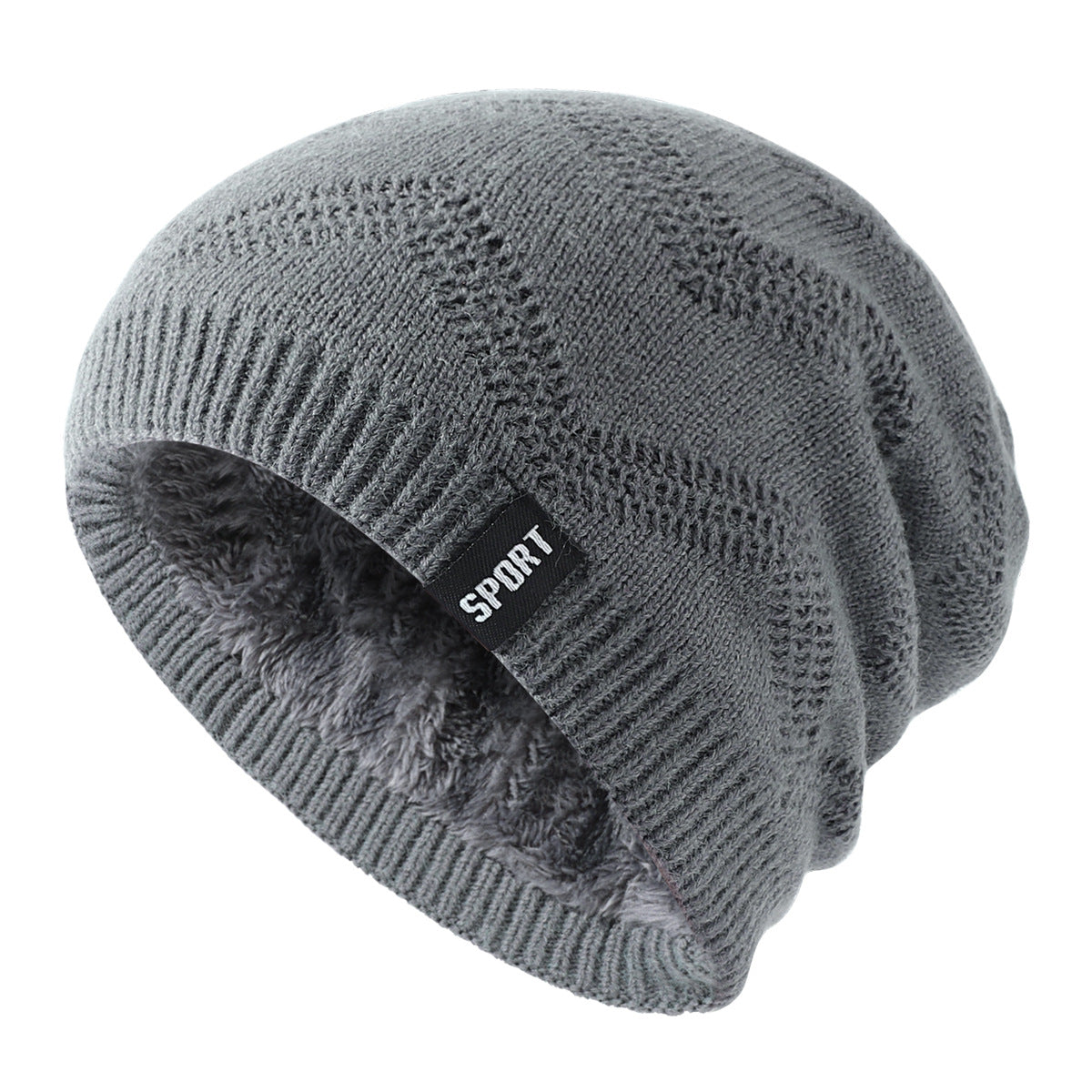 Men's Winter SPORT Plus Fleece Beanie Ear Protection Knitted Hat