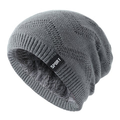 Men's Winter SPORT Plus Fleece Beanie Ear Protection Knitted Hat