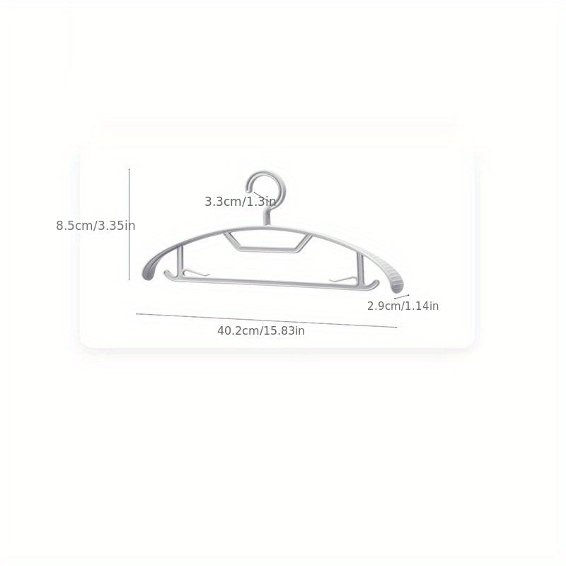 5pcs Wide Shoulder Clothes Hanger Anti-slip Thick Clothes Support