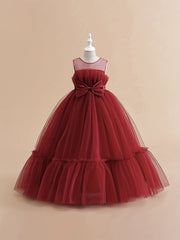 Flower Girl Evening Dress Long Princess Birthday Party Dress