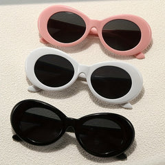 Y2K Oval Sunglasses UV400 Sun Shades Glasses