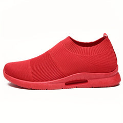 Women's Low Top Knitted Sneakers Lightweight Slip On Sports Shoes