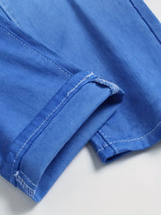 Men's Gradient Straight Denim Jeans with Pockets