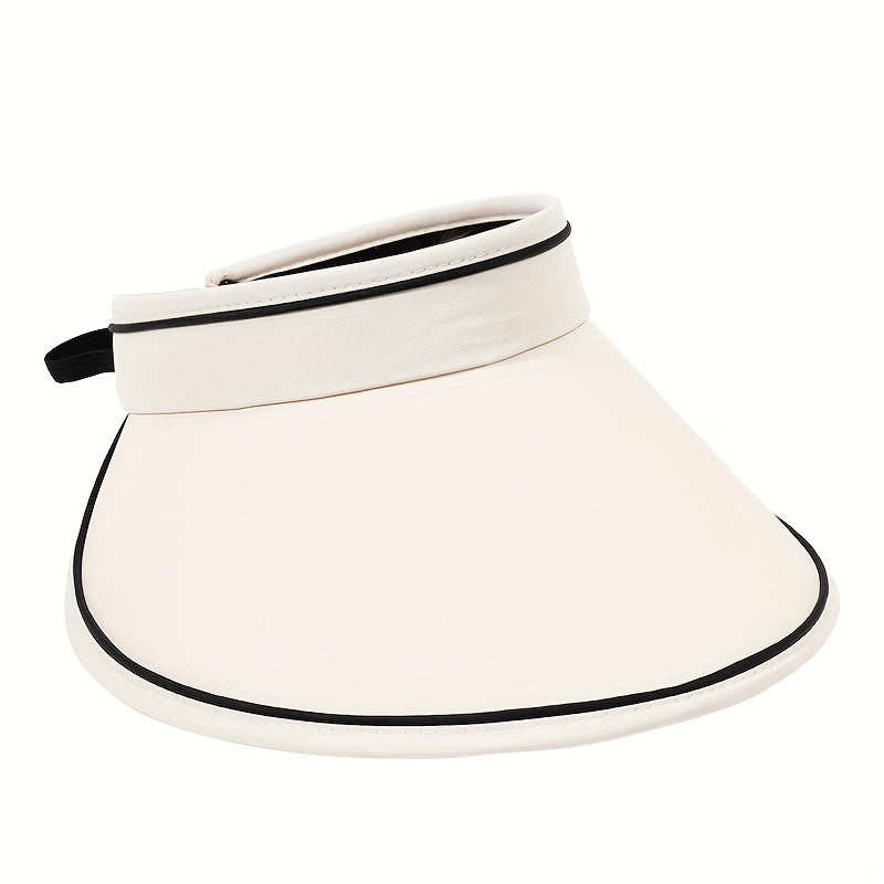 Double Visor Hat Wide Brim Drawstring UV Protection Sun Hat for Women