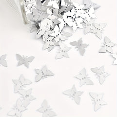 15g Sparkling Silvery Butterfly Confetti for Magical Celebration